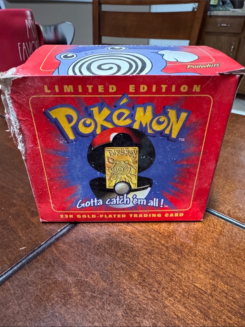 Vintage 1999 Limited Edition 23K Gold-Plated Trading Card Poliwhirl